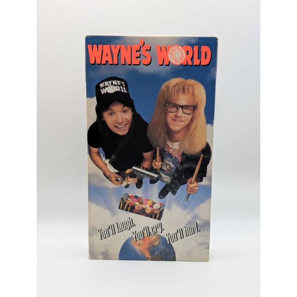 Wayne's‎ World VHS 1992 Paramount Mike Myers Comedy - Tested for Playback